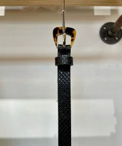 Wanderlust By Abby Black Textured Belt NEW