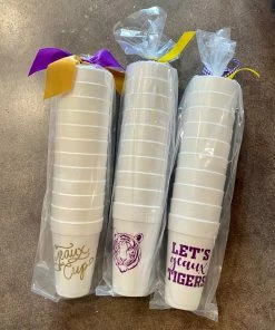 Wanderlust By Abby NEW Assorted LSU Tigers Styrofoam Cups