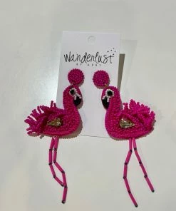 Wanderlust By Abby NEW Flamingo Earrings