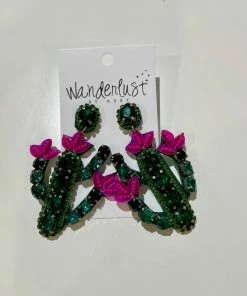 Wanderlust By Abby Cactus Earrings NEW