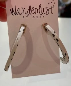 Wanderlust By Abby Black And White Spotted Hoops NEW