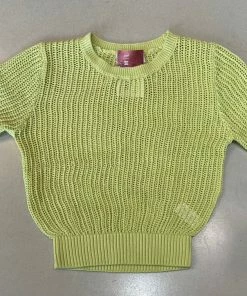 Wanderlust By Abby Cropped Short Sleeve Sweater