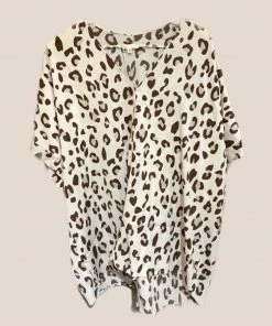 Wanderlust By Abby NEW Plus Size Leopard Print Boxy Top