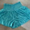 Wanderlust By Abby Metallic Shorts With Elastic Waistband