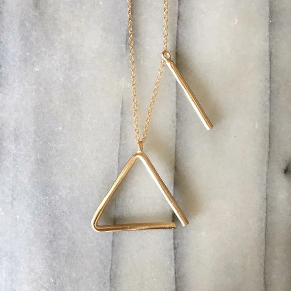 Mimosa Handcrafted JEWELRY Mimosa Triangle Necklace 3 Mimosa Handcrafted JEWELRY Mimosa Triangle Necklace