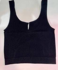 Wanderlust By Abby NEW V-Neck Rib Crop Top