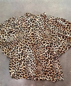 Wanderlust By Abby Cheetah Blouse NEW