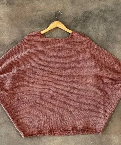 Wanderlust By Abby Cozy Burgundy Sweater