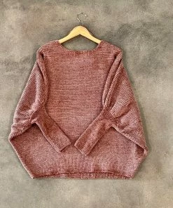 Wanderlust By Abby Cozy Burgundy Sweater