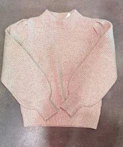 Wanderlust By Abby Cream Mock Turtleneck Sweater