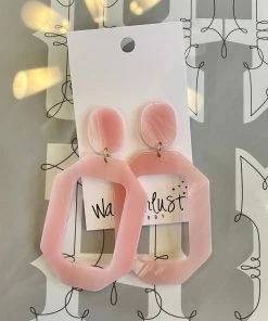 Wanderlust By Abby Acrylic Rectangle Hoops