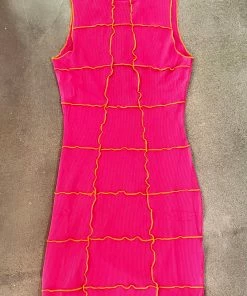 Wanderlust By Abby Exposed Stitch Mini Dress NEW