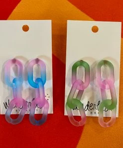 Wanderlust By Abby Multicolor Chain Link Dangles NEW