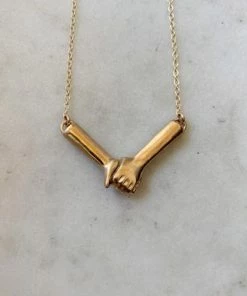 Mimosa Handcrafted Mimosa Hand In Hand Necklace