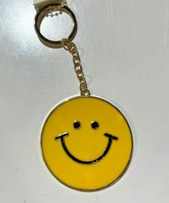Wanderlust By Abby Two Tone Smiley Face Keychain