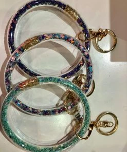Wanderlust By Abby Glitter Star Key Ring Bracelets NEW