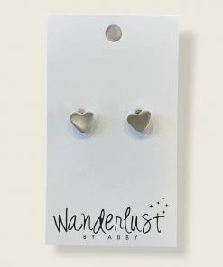 Wanderlust By Abby NEW Simple Heart Studs