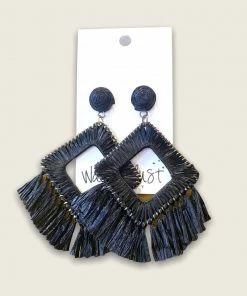 Wanderlust By Abby Straw Fringe Dangles NEW