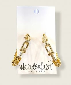 Wanderlust By Abby Chain Link Hoops