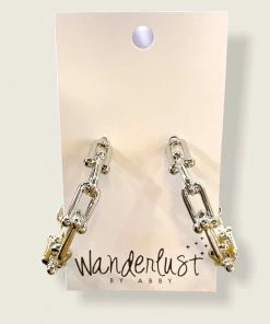 Wanderlust By Abby Chain Link Hoops