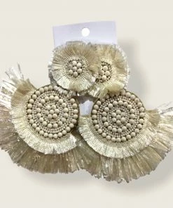 Wanderlust By Abby Beige Fashion Earrings