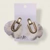 Wanderlust By Abby Gold Earring With Cream Feather