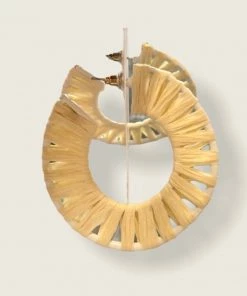 Wanderlust By Abby White Hoop With Straw Detail NEW