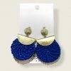 Wanderlust By Abby NEW Royal Blue Woven Earrings