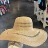 Wanderlust By Abby NEW Floppy Straw Hat With Detailed Trim