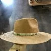 Wanderlust By Abby NEW Tan Straw Hat With Colored Trim