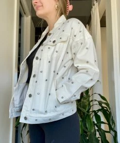 Wanderlust By Abby Studded Denim Jacket NEW