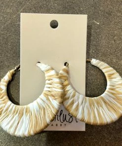 Wanderlust By Abby White And Beige Hoop