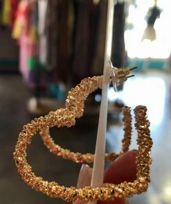 Wanderlust By Abby Chunky Gold Heart Hoop