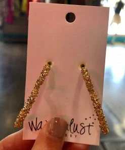 Wanderlust By Abby Chunky Gold Heart Hoop