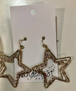 Wanderlust By Abby NEW Gold And Silver Star Earrings