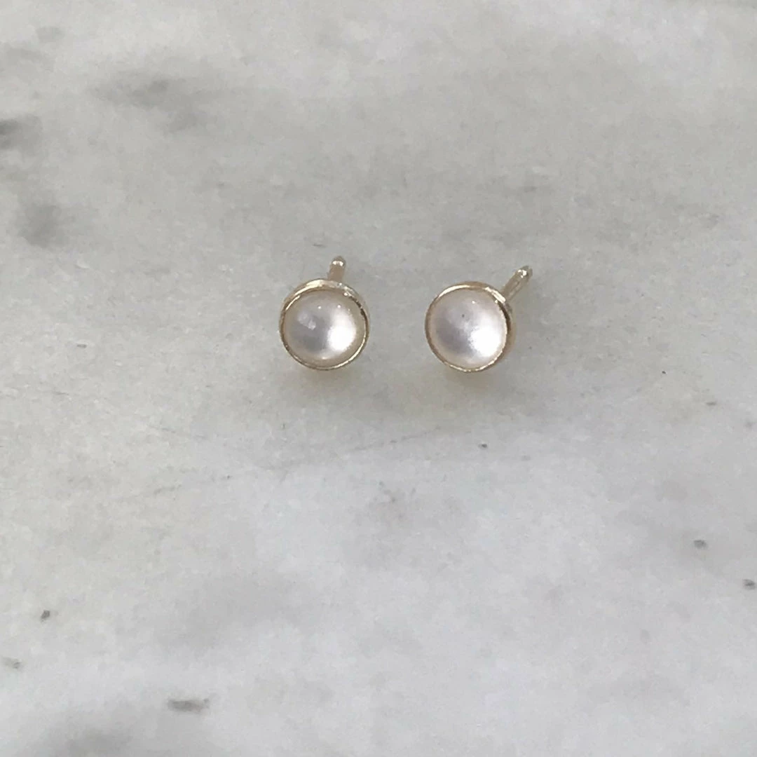 Mimosa Handcrafted Mimosa Mother Of Pearl Studs 3 Mimosa Handcrafted Mimosa Mother Of Pearl Studs