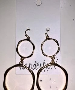 Wanderlust By Abby Double Circle Dangle Earrings