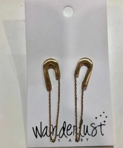 Wanderlust By Abby NEW Safety Chain Earrings