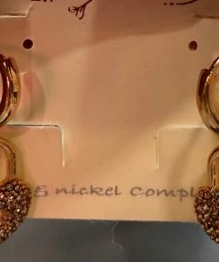 Wanderlust By Abby Heart Lock Mini Hoop NEW