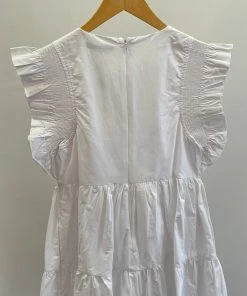 Wanderlust By Abby NEW White Ruffled Babydoll Mini Dress