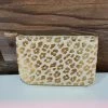 Wanderlust By Abby Gold Cheetah Zip Pouch NEW