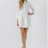 Wanderlust By Abby White Shirt Mini Dress NEW