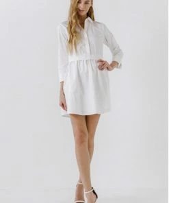 Wanderlust By Abby White Shirt Mini Dress NEW