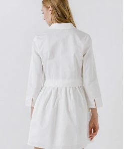 Wanderlust By Abby White Shirt Mini Dress NEW