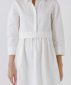 Wanderlust By Abby White Shirt Mini Dress NEW