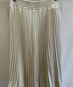 Wanderlust By Abby Ivory Pleated Satin Skirt NEW