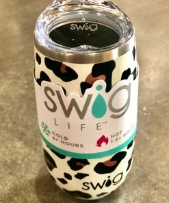 Wanderlust By Abby NEW Swig 6oz Flute- Luxy Leopard