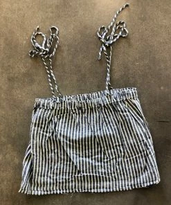 Wanderlust By Abby NEW Tie Strap Striped Shirt