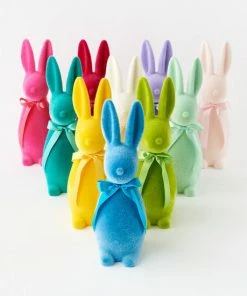 Wanderlust By Abby NEW Flocked Button Nose Bunny