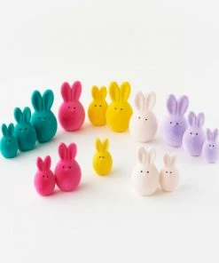 Wanderlust By Abby Flocked Bunny Eggs NEW